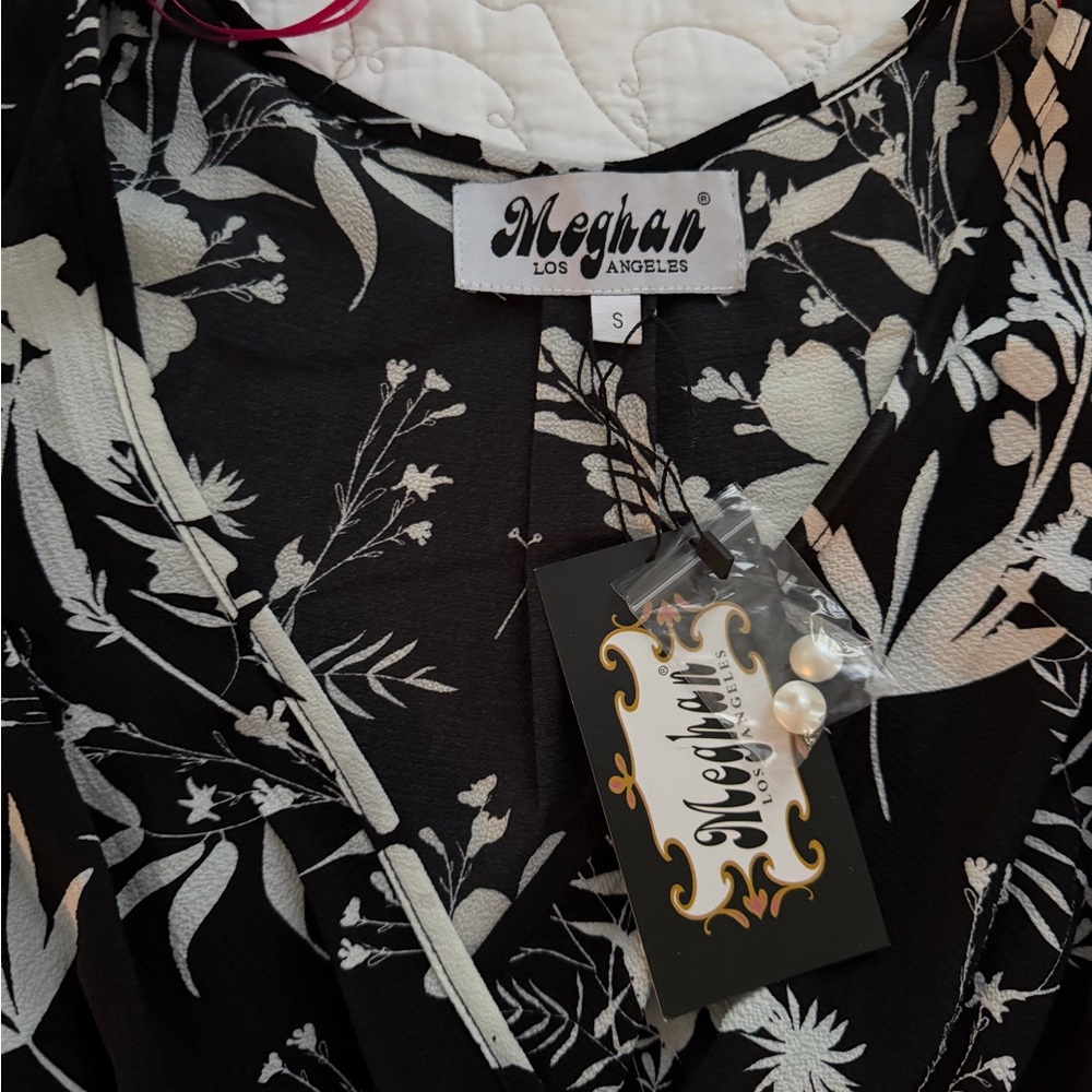 Black and White Floral Dress